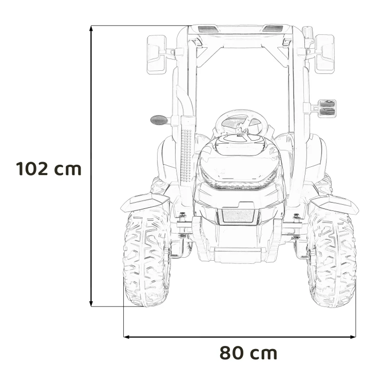 Traktor BLAST Z Przyczepką Czerwony