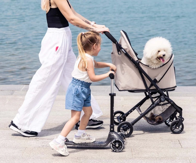 Qppet Wózek dla zwierząt Pettie Pet Beige