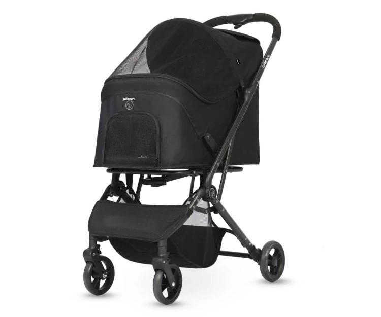 Qppet Wózek dla zwierząt Pettie Pet Black