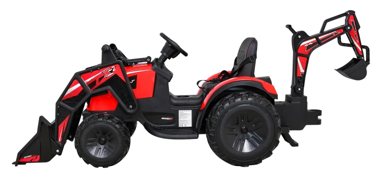 Pojazd Traktor Na Akumulator Z Przyczepą 720-T Czerwony SX2068