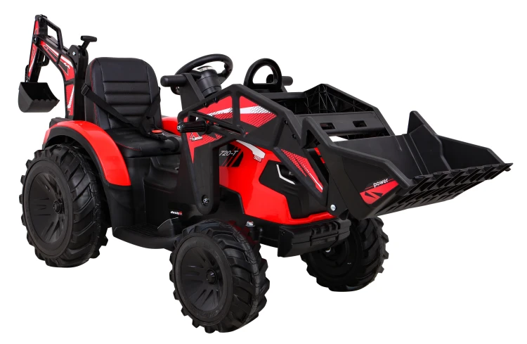 Pojazd Traktor Na Akumulator Z Przyczepą 720-T Czerwony SX2068