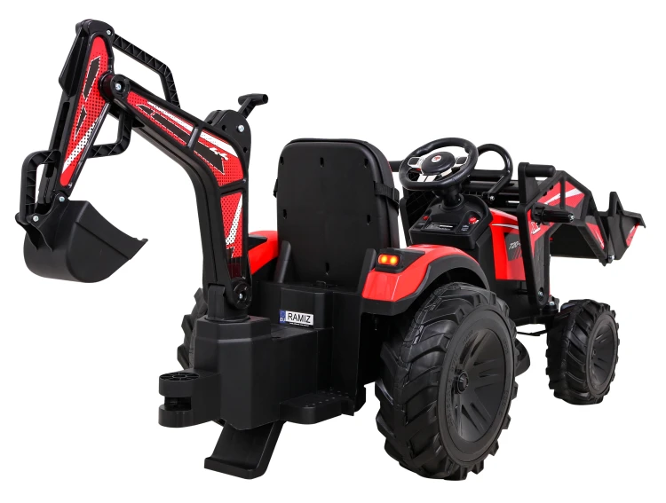 Pojazd Traktor Na Akumulator Z Przyczepą 720-T Czerwony SX2068