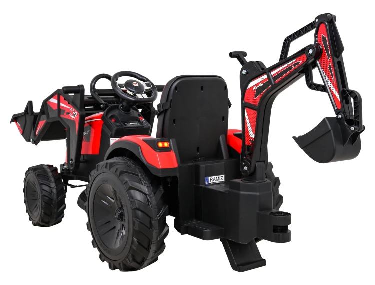 Pojazd Traktor Na Akumulator Z Przyczepą 720-T Czerwony SX2068