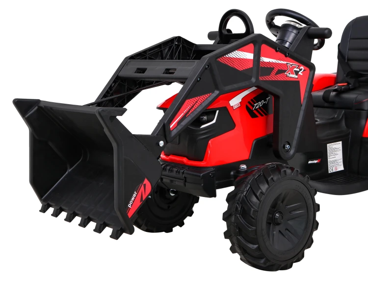 Pojazd Traktor Na Akumulator Z Przyczepą 720-T Czerwony SX2068