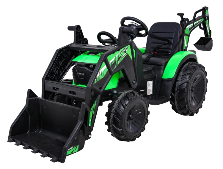 Pojazd Traktor Na Akumulator Z Przyczepą 720-T Zielony SX2068