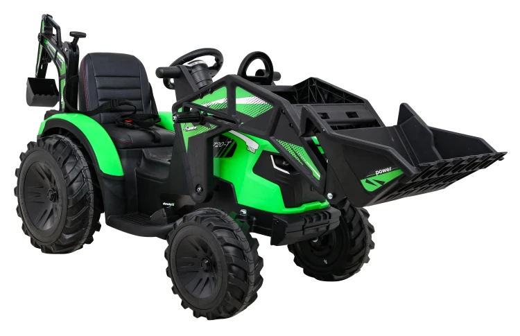 Pojazd Traktor Na Akumulator Z Przyczepą 720-T Zielony SX2068