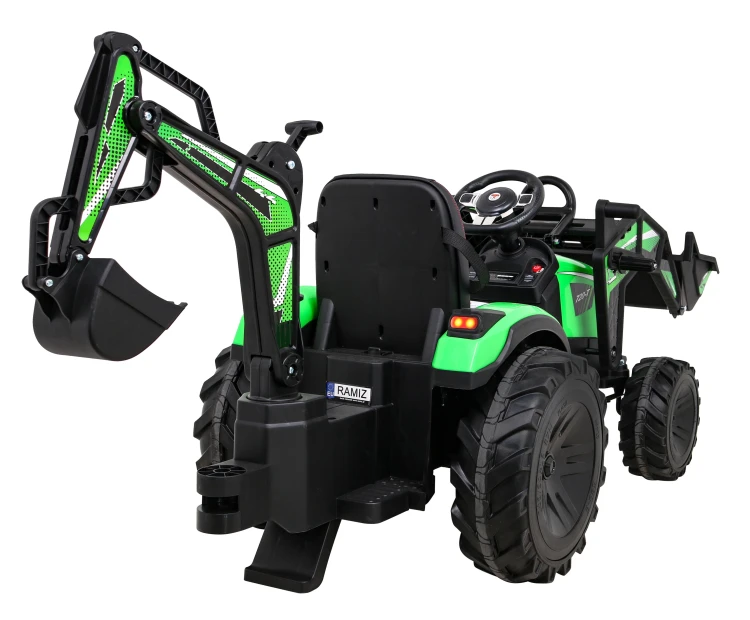Pojazd Traktor Na Akumulator Z Przyczepą 720-T Zielony SX2068