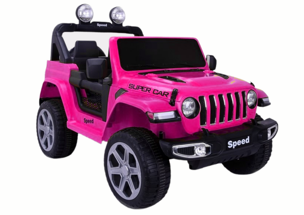 różowy jeep na akumulator