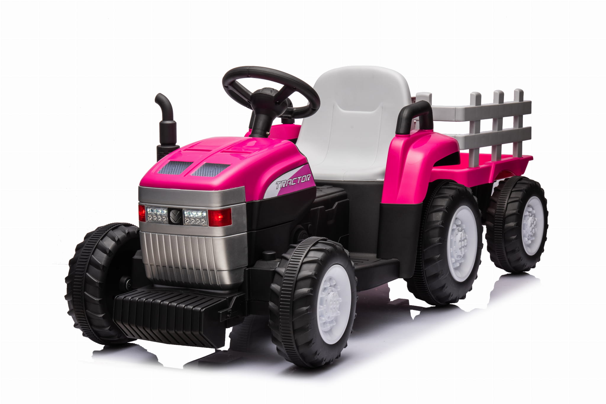różowy traktor na akumulator