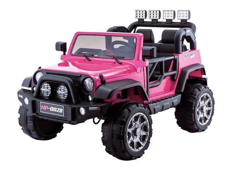 różowy jeep na akumulator